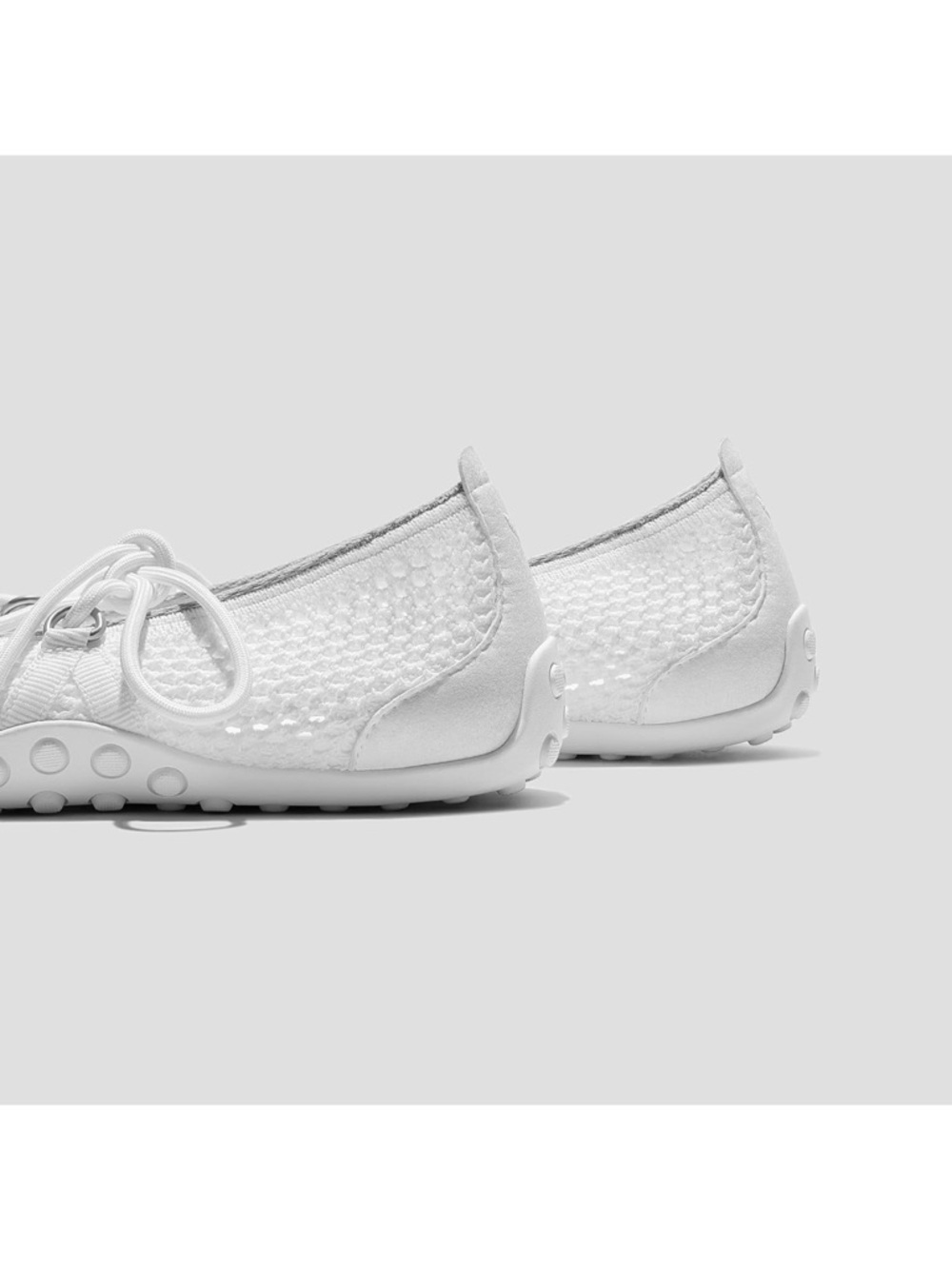 Vivaia Cecily Ballet Flat White, mesh, square toe NIB size 38 / US 7-7.5 MJ - Picture 7 of 8